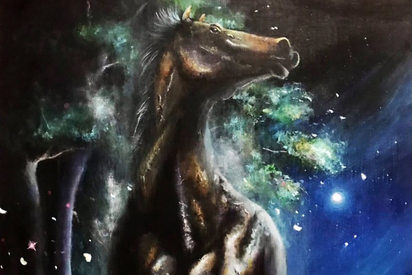 エタリオウ号アクリル画